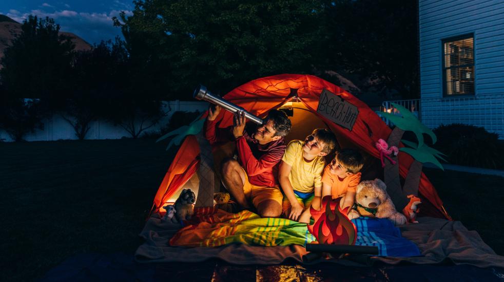 Family stargazing garden